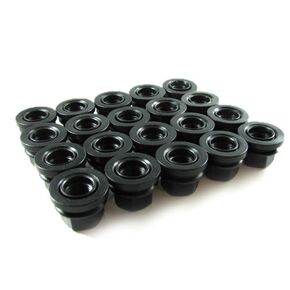 EZAccessory Wheel Lug Nuts Replacement for Factory OEM Ford 1/2" Thread Flat Washer Black Set of 20