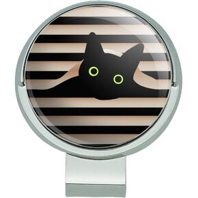 GRAPHICS & MORE Black Cat in Window Golf Hat Clip with Magnetic Ball Marker