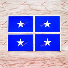 4X Reflective 4 Inches Bonnie Blue Flag Southeastern Florida Decal Vinyl Sticker Car Laptop Window