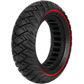 10 * 3/255 * 80(80/65-6) Off-road Tubeless Solid Tire for KUGOO M4 Pro/VSETT10+/Zero 10X/Kaabo Mantis 10 Electric Scooter Rubber Honeycomb Tyre Parts (red)