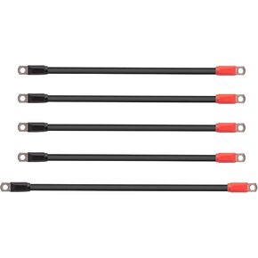 Golf Cart Battery Cables,Fits EZGO TXT 1994-up (36 & 48 Volt) Ultra-Long Pure Copper Wire lugs,6 Surface Heavy Pressure Wiring(4 Gauge)