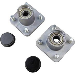 Golf Cart Front Wheel Hub Assembly w/Hub Bearings, Oil Seals & Dust Covers | Fit for EZGO RXV Gas & Electric 2008-Up | OE# 609603, 600001, 6204 (Pack of 2)