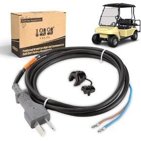 10L0L 36 Volt 2-Prong DC Charger Cord with Plug for Club Car DS, EZGO and COLUMBIA Electric Models, OEM 101643301, 1013076, 66063-69B, 14835-G1