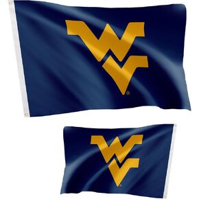 Desert Cactus West Virginia University Flag Double Sided WVU Mountaineers Banners 100% Polyester Indoor Outdoor 3x5 feet Flags (Double Sided - Flag 1)