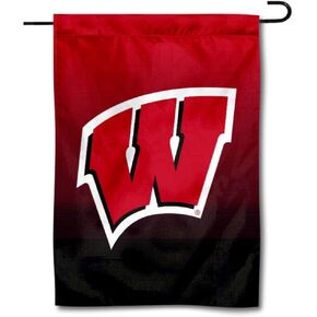 Wisconsin Badgers Gradient Colors Garden Flag and Banner