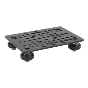 20mm to 80mm Aluminum Gantry Plate Set, Universal 3D Printer V Slot Anodized Linear Guide Building Board Pulley Kit with 4 Plastic Pulleys and Bearings for 3D Printer CNC Router,Black