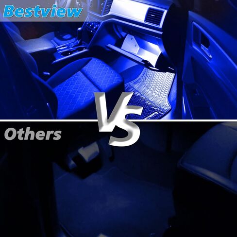 Bestview LED الداخلية ضوء مجاملة أضواء Footwell لدودج دورانجو رام 1500 2500 3500 الكلاسيكية نيترو جيب رانجلر قائد جراند شيروكي، تحت لوحة القيادة مجموعة مصباح الكلمة المجاملة، حزمة من 2 in Saudi Arabia
