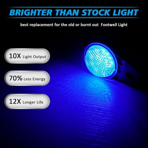 Bestview LED الداخلية ضوء مجاملة أضواء Footwell لدودج دورانجو رام 1500 2500 3500 الكلاسيكية نيترو جيب رانجلر قائد جراند شيروكي، تحت لوحة القيادة مجموعة مصباح الكلمة المجاملة، حزمة من 2 in Saudi Arabia