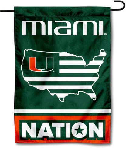 College Flags & Banners Co. Hurricanes Garden Flag with USA Stars and Stripes in Saudi Arabia