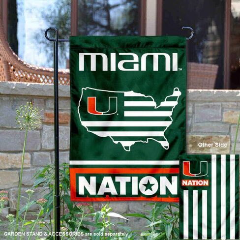 College Flags & Banners Co. Hurricanes Garden Flag with USA Stars and Stripes in Saudi Arabia