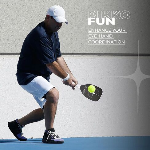 PIKKOFUN Pickleball Training Paddle Kit - Includes 10 Lead Bars & Overgrip for Customizable Weight - T700 Carbon Fiber Pickleball Trainer for Sweet Spot Practice - Extra Long Handle - 16mm Quiet Core in Saudi Arabia