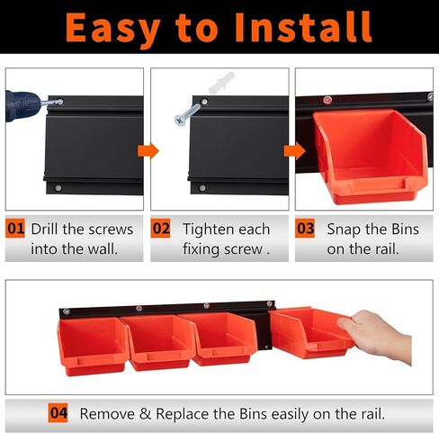 8 Storage Bins, Wall Mount Garage Rack, Parts &Tool Organizers and Storage Screws and Bolts in Saudi Arabia