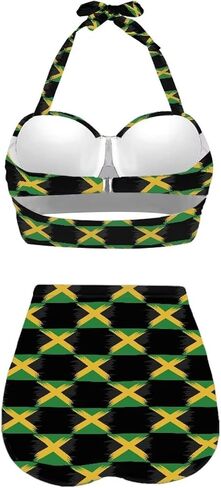 Veniyate Womens Two Piece Swimsuits High Waisted Bikini Set Tummy Control Halter Ruched Bathing Suits in Saudi Arabia
