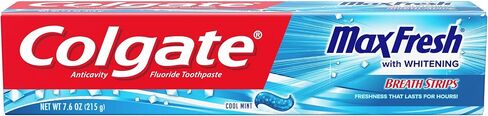 Colgate Max Fresh Toothpaste With Mini Breath Strips, Cool Mint, 6 Ounce (Pack of 3) in Saudi Arabia