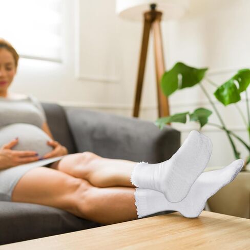 Yoga Non Slip Socks 3 Pairs Pilates Socks with Grip Women Grip Socks for Ballet Barre Home Workout Hospital Size 5-10 in Saudi Arabia