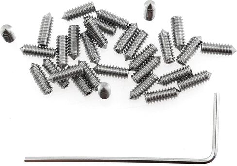30PCS #4-40x3/8inch Stainless Steel Hexagon Socket Set Screw Ball Screw Bolt Kit Drive Cup Point Grub Screw with Hexagonal Wrench for Door Handle Faucet Knob in Saudi Arabia