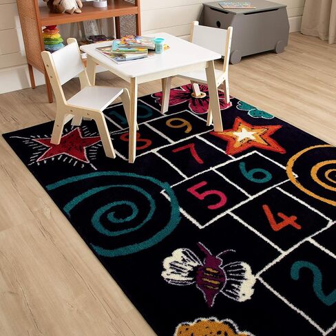 غرفة لعب موهوك هوم للأطفال، طباشير الحجلة باللون الأسود (5 × 8 بوصة) in Kuwait