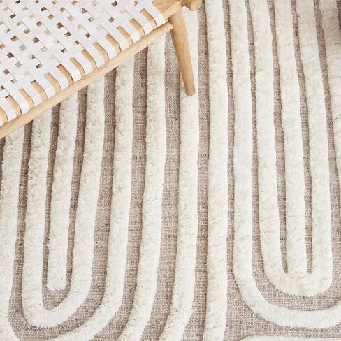 SAFAVIEH Kilim Collection Runner Rug - 2'3" x 7' Runner, Beige & Ivory, Handmade Mid-Century Modern Textured Wool, Ideal for Living Room, Bedroom, Dining Room (KLM652B-27) in Saudi Arabia