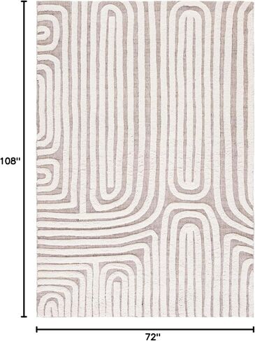SAFAVIEH Kilim Collection Runner Rug - 2'3" x 7' Runner, Beige & Ivory, Handmade Mid-Century Modern Textured Wool, Ideal for Living Room, Bedroom, Dining Room (KLM652B-27) in Saudi Arabia