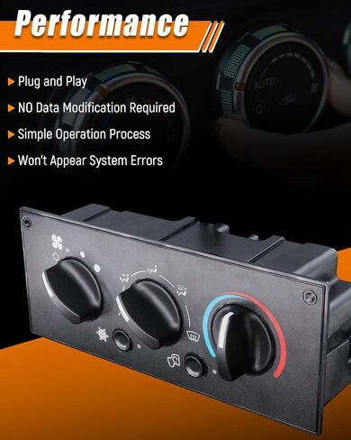 55037473AB Wrangler Front Climate Control Panel Module, Air Conditioner Control Switch Fits for:-Jeep Wrangler TJ 1999 2000 2001 2002 2003 2004, Replacement HS-373 HS373 SM2107 (1 Pack) in Saudi Arabia