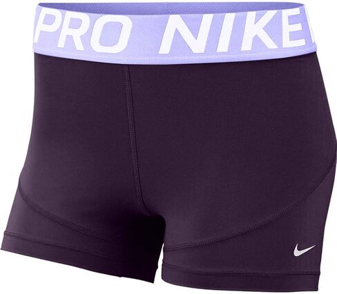 Nike Women's Pro 3" Training Short (Grand Purple/Lavender Mist/White, Large 3) in Saudi Arabia