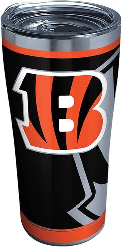 كوب Tervis ذو الجدران الثلاثية NFL Cincinnati Bengals المعزول يحافظ على المشروبات باردة وساخنة، 30oz - ستانلس ستيل، راش in Saudi Arabia