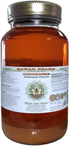 Codonopsis Alcohol-Free Liquid Extract, Organic Codonopsis (Codonopsis Pilosula) Dried Root Glycerite Hawaii Pharm Natural Herbal Supplement 2 oz in Saudi Arabia