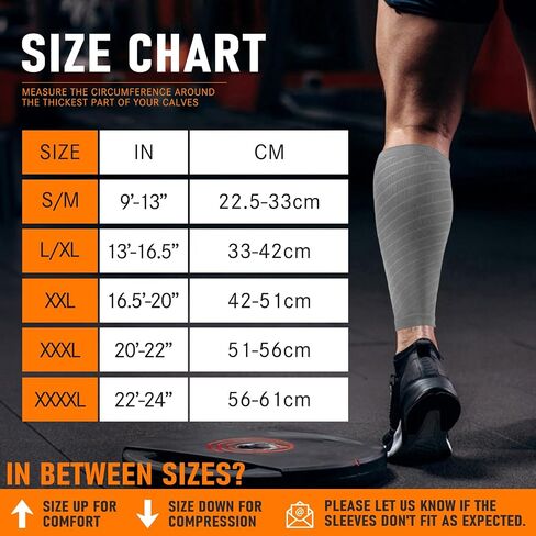 3 Pairs Calf Compression Sleeves(15-20mmHg) for Women Men, Leg Compression Sleeve Calf Brace for Support Running Shin Splints in Saudi Arabia