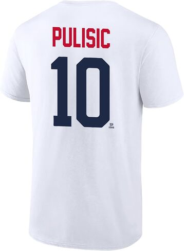 تي شيرت رجالي من Icon Sports USMNT | تي شيرت قطني يحمل اسم ورقم لاعب كرة القدم الأمريكي المرخص رسميًا in Saudi Arabia
