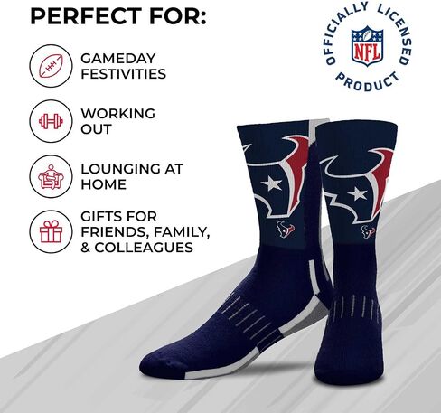 FBF NFL Youth V Curve Socks - Machine Washable - Poly-Spandex Blend and Durability for Active Young Athletes (Minnesota Vikings - Multicolor) in Saudi Arabia