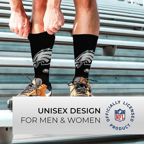 FBF NFL Youth V Curve Socks - Machine Washable - Poly-Spandex Blend and Durability for Active Young Athletes (Minnesota Vikings - Multicolor) in Saudi Arabia