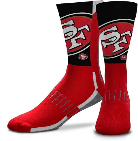 FBF NFL Youth V Curve Socks - Machine Washable - Poly-Spandex Blend and Durability for Active Young Athletes (Minnesota Vikings - Multicolor) in Kuwait