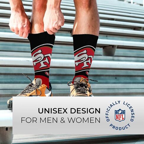 FBF NFL Youth V Curve Socks - Machine Washable - Poly-Spandex Blend and Durability for Active Young Athletes (Minnesota Vikings - Multicolor) in Kuwait