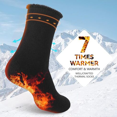 Sunew Warm Thermal Socks 4 Pack, Mens Womens Winter Heated Outdoor Skiing Thermal Socks in Saudi Arabia