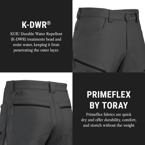 KUIU Guide Pro Pant - Wind-Resistant, Articulated Fit, Durable Soft-Shell for Cold Weather Mountain Hunting in Kuwait