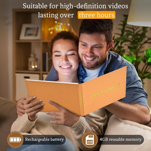 Eternal Love : Our Wedding Video Book（Beige）- Luxury Linen Bound Album with 7" Display, 4GB Memory, Rechargeable Battery. Cherish Every Moment - JTRF in Saudi Arabia