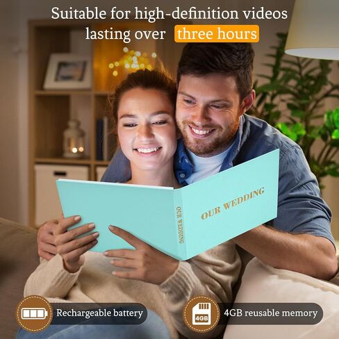 Eternal Love : Our Wedding Video Book（Beige）- Luxury Linen Bound Album with 7" Display, 4GB Memory, Rechargeable Battery. Cherish Every Moment - JTRF in Saudi Arabia
