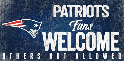 Fan Creations Sign New England Patriots Fans Welcome, Multi in Saudi Arabia