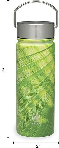 زجاجة مياه من الفولاذ المقاوم للصدأ ذات الفم الواسع من جايام، دوامة الباذنجان، 18 أونصة in Kuwait