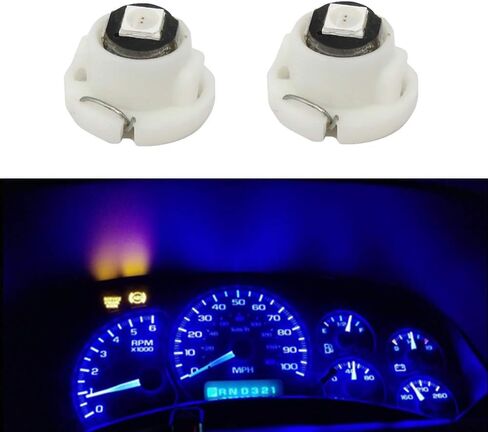 WLJH 10x White T3 Neo Wedge Led 3030 SMD Chip 8mm Base Car Dash Instrument Clock Light Check Engine Transmission HVAC AC Heater Climate Control Lamps Switch Indication Bulb Replacement in Saudi Arabia