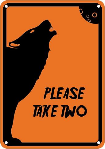 Reflective Aluminum Halloween Sign "Please Take Two" 10" x 14" (HW-0552-RA) in Saudi Arabia