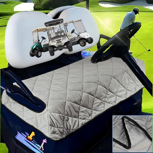 Golf Cart Seat Covers,EZGO Seat Cover,Golf Cart Seat Blanket,Waterproof Travel Sports Golf Cart Covers for 2-Person Seats Club Car, Winter Golf Cart Accessories (New for 2024) in Kuwait
