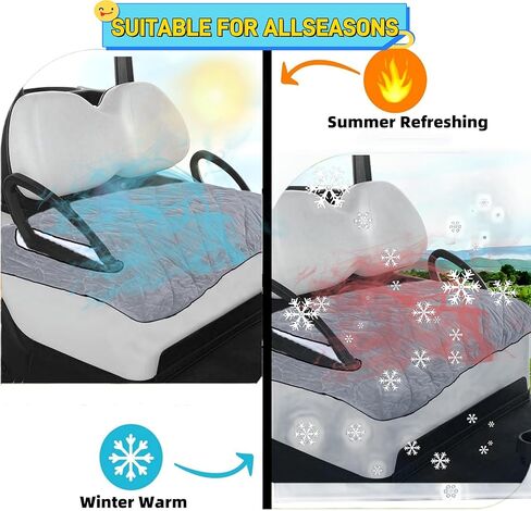 Golf Cart Seat Covers,EZGO Seat Cover,Golf Cart Seat Blanket,Waterproof Travel Sports Golf Cart Covers for 2-Person Seats Club Car, Winter Golf Cart Accessories (New for 2024) in Kuwait