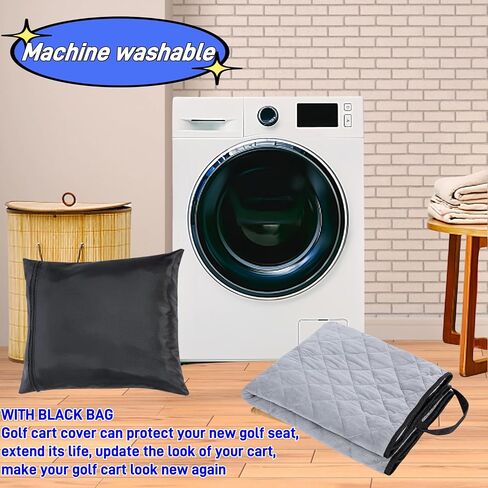 Golf Cart Seat Covers,EZGO Seat Cover,Golf Cart Seat Blanket,Waterproof Travel Sports Golf Cart Covers for 2-Person Seats Club Car, Winter Golf Cart Accessories (New for 2024) in Kuwait