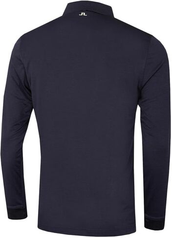 2024 J.Lindeberg Tour Tech Longsleeve Golf Polo Navy Melange X-Large in Kuwait