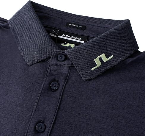 2024 J.Lindeberg Tour Tech Longsleeve Golf Polo Navy Melange X-Large in Kuwait