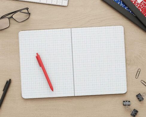 1InTheOffice Graph Paper Composition Notebook, Graph Ruled notebook, Quad Ruled Composition Notebook, 80 Sheets, 7.5" x 9.75", Black, 4 Pack in Saudi Arabia