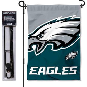 WinCraft Philadelphia Eagles Bold Logo Garden Flag and Flagpole Mount