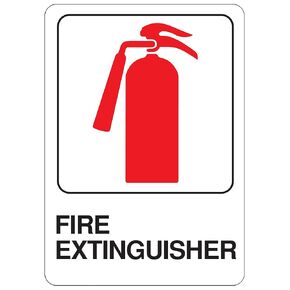 HY-KO Products D-16 FIRE Extinguisher Info Graphic Plastic Sign, 5" x 7", Black/Red/White