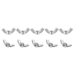 3/16-24(D) Butterfly Wing Nuts - 20Pack - Good for Construction Industry - Carbon Steel Butterfly Wing-Nut - Silver